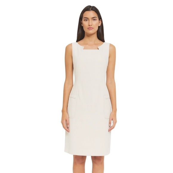 Calvin Klein Dresses & Skirts - Calvin Klein S beige Elegant Sleeveless Dress lined